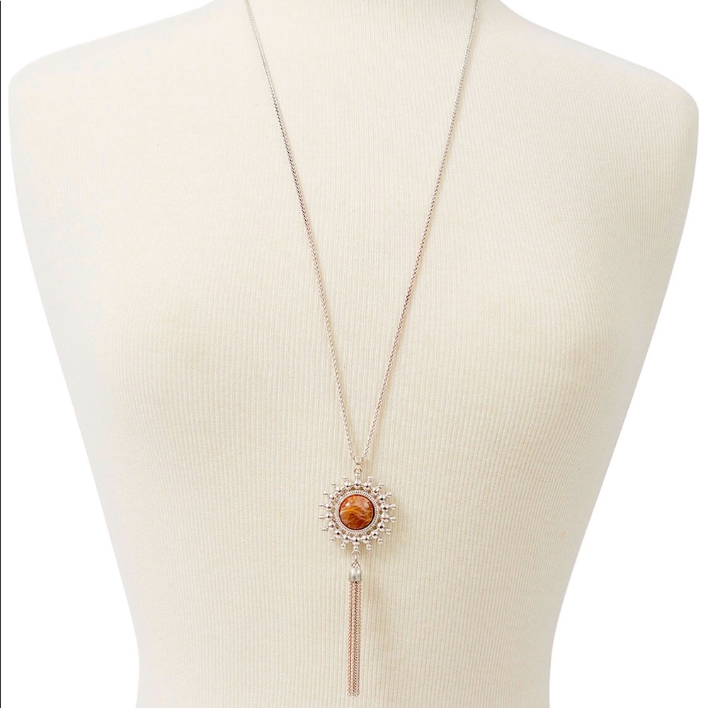 Lucky Brand Tassel Pendent Necklace